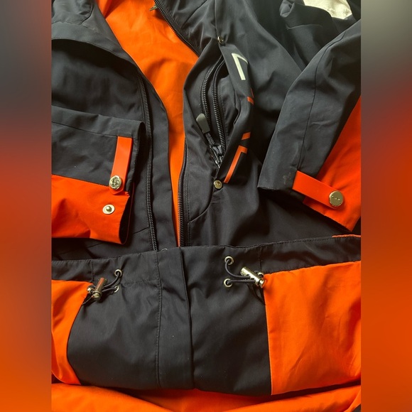 Ralph Lauren Women’s Navy Orange Colorblock Windbreaker Jacket Size Medium - Picture 5 of 6